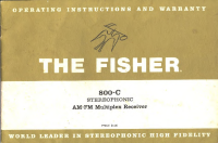 Fisher 800-C - Owners Manual 
